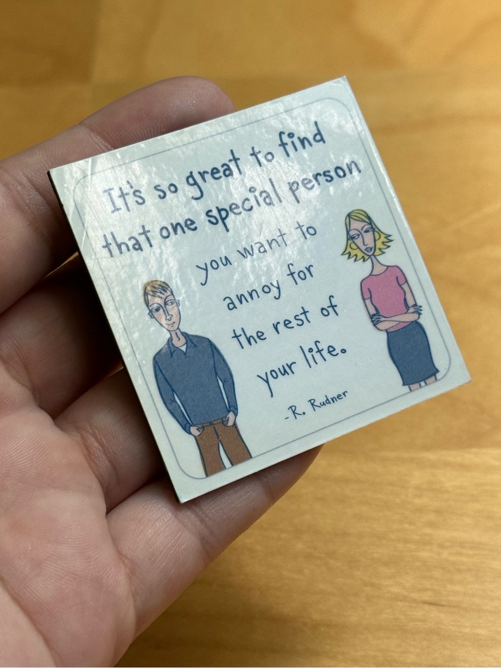 Vintage Special Person Marriage Comedic Quote Fridge Magnet by Rita Rudner